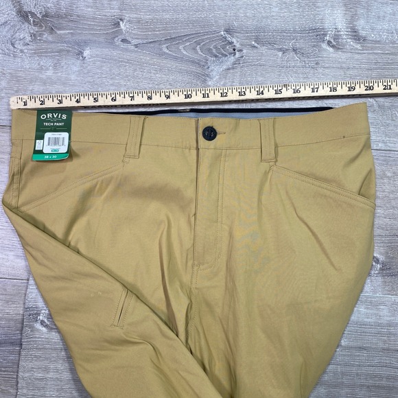 ORVIS Mens Tech Pant Antique Bronze 38x30 Water Repellent Stretch Outdoor Hiking - Picture 9 of 12
